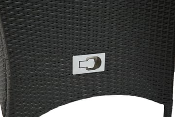 Thor Matgrupp Ø140 + 6 Jenny Ställbar Fåtölj - Svart - Utemöbler & utemiljö - Utegrupp - Matgrupp utomhus