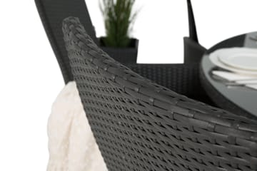 Thor Matgrupp Ø140 + 6 Jenny Ställbar Fåtölj - Svart - Utemöbler & utemiljö - Utegrupp - Matgrupp utomhus