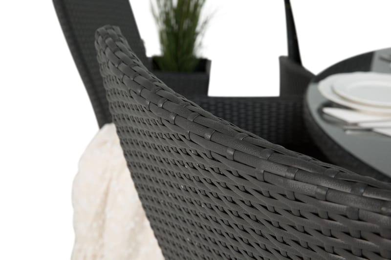 Thor Matgrupp Ø140 + 6 Jenny Ställbar Fåtölj - Svart - Utemöbler & utemiljö - Utegrupp - Matgrupp utomhus