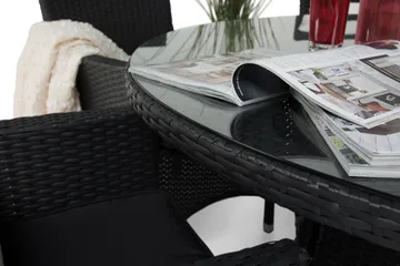 Thor Matgrupp Ø140 + 6 Thor Fåtölj - Svart - Utemöbler & utemiljö - Utegrupp - Matgrupp utomhus