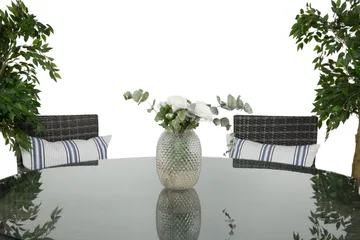 Thor Matgrupp Ø140 + 6 Thor Fåtölj - Svart/Grå - Utemöbler & utemiljö - Utegrupp - Matgrupp utomhus