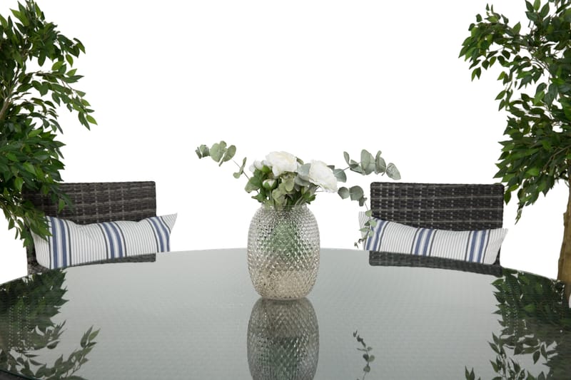 Thor Matgrupp Ø140 + 6 Thor Fåtölj - Svart/Grå - Utemöbler & utemiljö - Utegrupp - Matgrupp utomhus