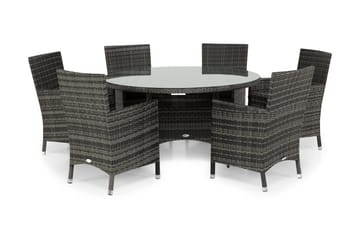 Thor Matgrupp Ø140+6 Thor Stolar - Grå/Grå - Utemöbler & utemiljö - Utegrupp - Matgrupp utomhus