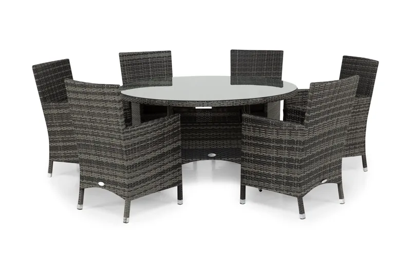 Thor Matgrupp Ø140+6 Thor Stolar - Grå/Grå - Utemöbler & utemiljö - Utegrupp - Matgrupp utomhus