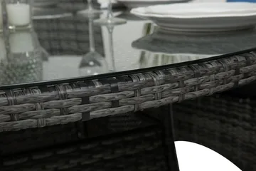 Thor Matgrupp Utomhus Ø140 + 6 Jenny Ställbar Fåtölj - Grå - Utemöbler & utemiljö - Utegrupp - Matgrupp utomhus