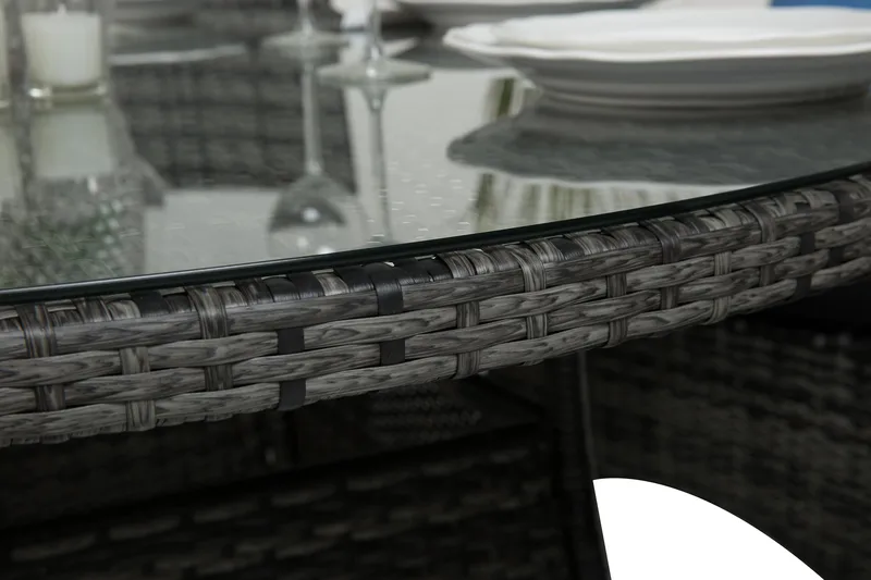 Thor Matgrupp Utomhus Ø140 + 6 Jenny Ställbar Fåtölj - Grå - Utemöbler & utemiljö - Utegrupp - Matgrupp utomhus