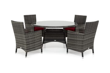 Thor Matgrupp Utomhus Ø140+4 Thor Stolar - Grå/Grå - Utemöbler & utemiljö - Utegrupp - Matgrupp utomhus