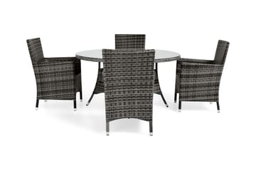 Thor Matgrupp Utomhus Ø140+4 Thor Stolar - Grå/Grå - Utemöbler & utemiljö - Utegrupp - Matgrupp utomhus