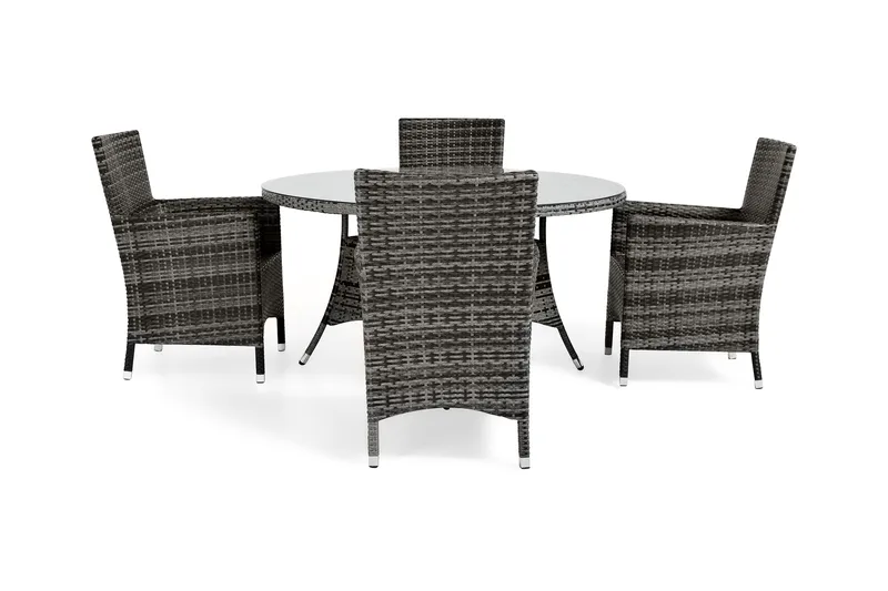 Thor Matgrupp Utomhus Ø140+4 Thor Stolar - Grå/Grå - Utemöbler & utemiljö - Utegrupp - Matgrupp utomhus