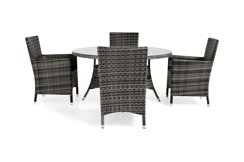 Thor Matgrupp Utomhus Ø140+4 Thor Stolar - Grå/Grå - Utemöbler & utemiljö - Utegrupp - Matgrupp utomhus