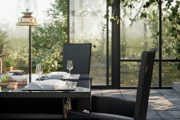 Thor Matgrupp Utomhus 140 + 4 Jenny Ställbar Fåtölj - Svart/Svart - Utemöbler & utemiljö - Utegrupp - Matgrupp utomhus