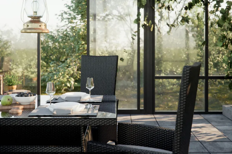 Thor Matgrupp Utomhus 140 + 4 Jenny Ställbar Fåtölj - Svart/Svart - Utemöbler & utemiljö - Utegrupp - Matgrupp utomhus