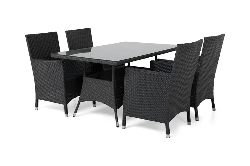 Thor Matgrupp Utomhus 140 + 4 Thor Fåtölj - Svart/Svart - Utemöbler & utemiljö - Utegrupp - Matgrupp utomhus