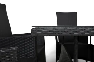 Thor Matgrupp Utomhus 140 + 6 Jenny Ställbar Fåtölj - Svart/Svart - Utemöbler & utemiljö - Utegrupp - Matgrupp utomhus