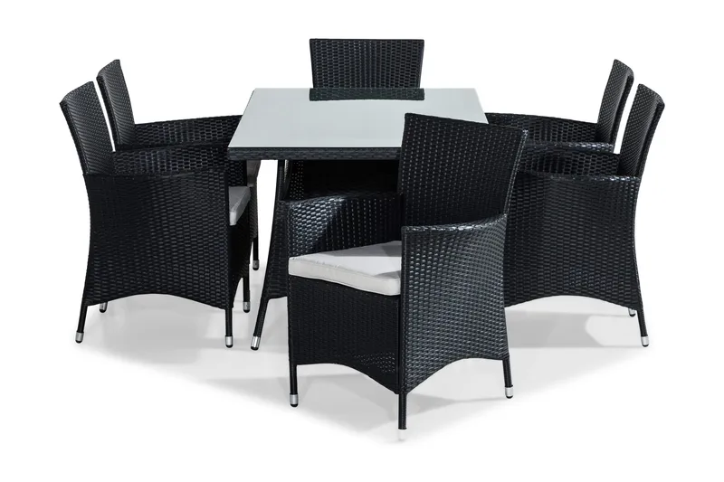 Thor Matgrupp Utomhus 140 cm inkl 6 Fåtöljer