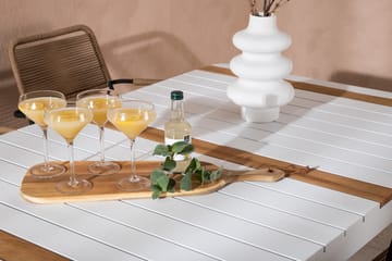 Togo Matgrupp Utomhus 150 cm + 4 st Lindos Karmstolar - Svart/Vit - Utemöbler & utemiljö - Utegrupp - Matgrupp utomhus