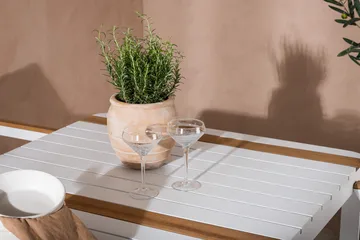 Togo Matgrupp Utomhus 150 cm + 4 st Mexico Karmstolar - Vit - Utemöbler & utemiljö - Utegrupp - Matgrupp utomhus