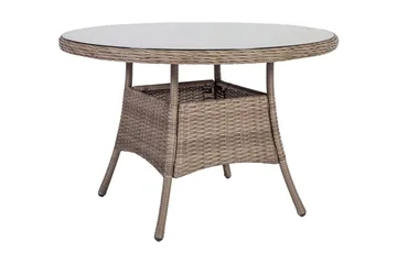 Toscana Matgrupp Utomhus 110 cm inkl 4 Utefåtöljer - Brun - Utemöbler & utemiljö - Utegrupp - Matgrupp utomhus