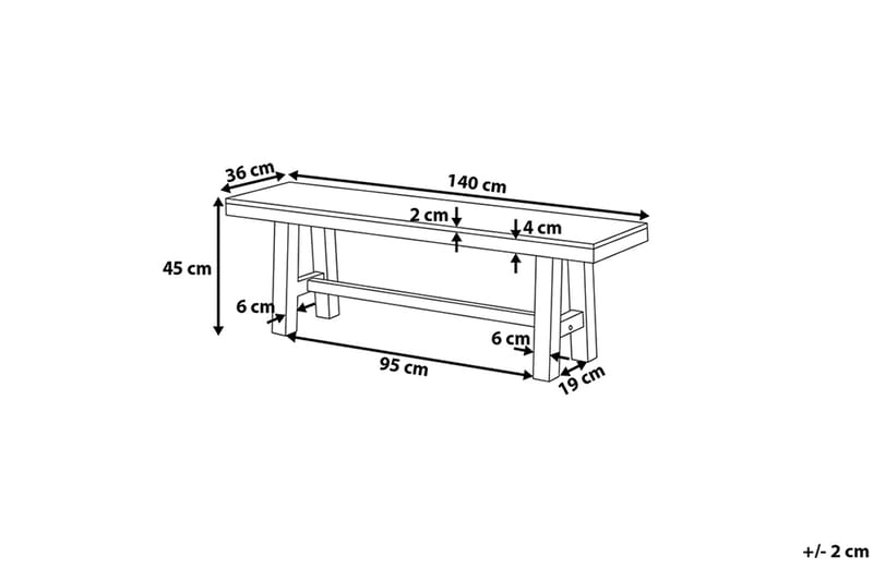 Trädgårdmöbelset Utebord+ 2 Bänkar Utomhus Scania 80 cm - Svart - Utemöbler & utemiljö - Utegrupp - Matgrupp utomhus