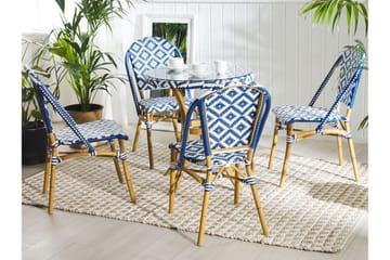 Trädgårdsmöbelset av Utebord och 4 Utestolar RIFREDDO - Blå - Utemöbler & utemiljö - Utegrupp - Matgrupp utomhus