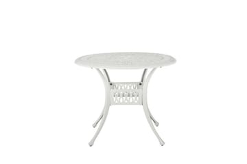 Trädgårdsmöbelset av Utebord och 4 Utestolar vit ANCONA - Vit - Utemöbler & utemiljö - Utegrupp - Matgrupp utomhus