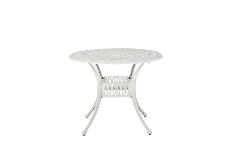 Trädgårdsmöbelset av Utebord och 4 Utestolar vit ANCONA - Vit - Utemöbler & utemiljö - Utegrupp - Matgrupp utomhus