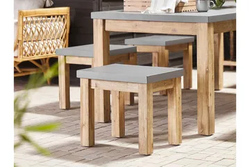 Trädgårdsmöbelset av Utebord och 6 Utestolar grå OSTUNI - Grå - Utemöbler & utemiljö - Utegrupp - Matgrupp utomhus