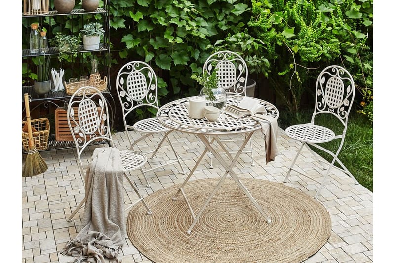 Trädgårdsmöbelset krämvit BIVIO - Vit - Utemöbler & utemiljö - Utegrupp - Matgrupp utomhus