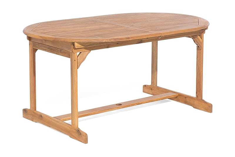 Trädgårdsmöbelset Med Utebord + 8 Utestolar+Parasoll Maui - Trä|Natur - Utemöbler & utemiljö - Utegrupp - Matgrupp utomhus