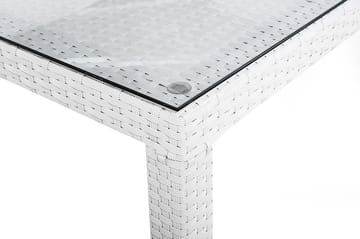Trädgårdsmöbelset Med Utebord+8 Utestolar Italy - Vit - Utemöbler & utemiljö - Utegrupp - Matgrupp utomhus