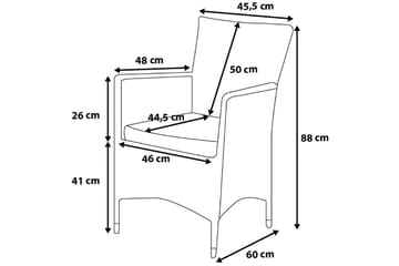 Trädgårdsmöbelset Med Utebord+8 Utestolar Italy - Vit - Utemöbler & utemiljö - Utegrupp - Matgrupp utomhus