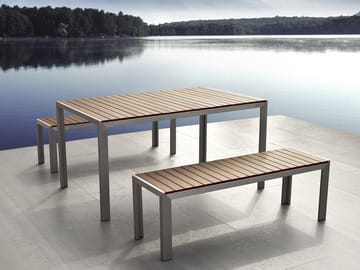 Trädgårdsmöbelset Med Utebord+Bänk Utomhus Nardo - Trä|Natur - Utemöbler & utemiljö - Utegrupp - Matgrupp utomhus