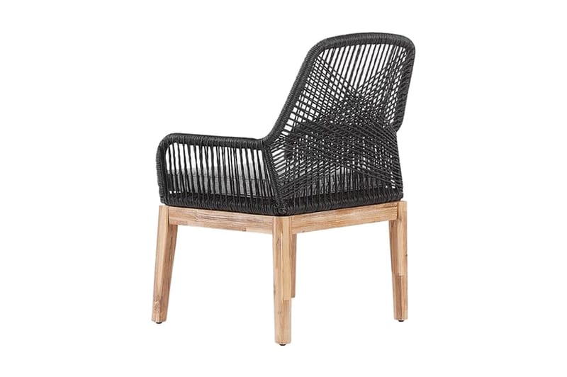 Trädgårdsset av runt Utebord och 4 Utestolar OLBIA - Grå - Utemöbler & utemiljö - Utegrupp - Matgrupp utomhus