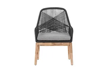 Trädgårdsset av runt Utebord och 4 Utestolar OLBIA - Grå - Utemöbler & utemiljö - Utegrupp - Matgrupp utomhus