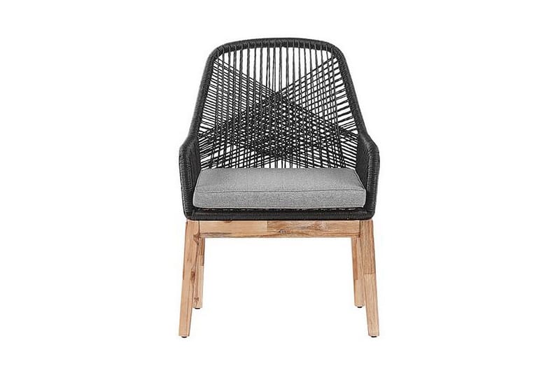 Trädgårdsset av runt Utebord och 4 Utestolar OLBIA - Grå - Utemöbler & utemiljö - Utegrupp - Matgrupp utomhus