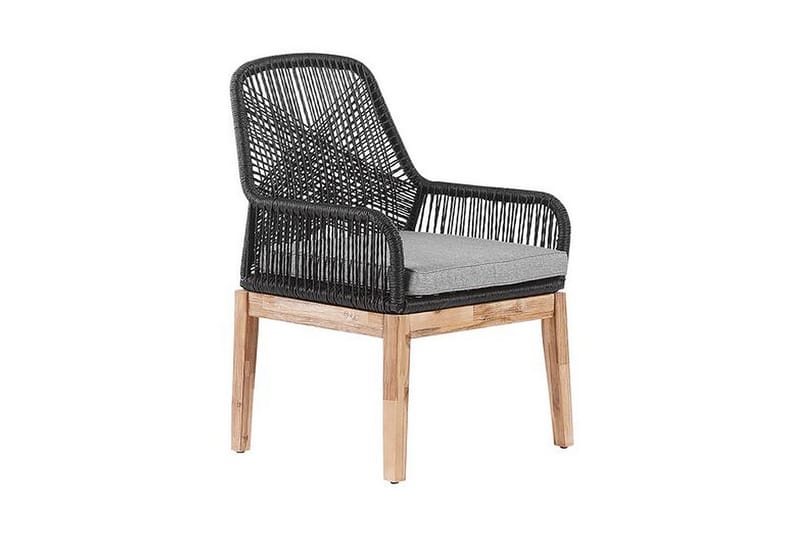 Trädgårdsset av runt Utebord och 4 Utestolar OLBIA - Grå - Utemöbler & utemiljö - Utegrupp - Matgrupp utomhus