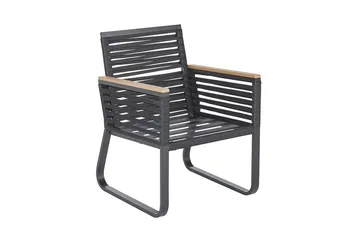 Trädgårdsset av Utebord och 4 Utestolar CANETTO - Svart - Utemöbler & utemiljö - Utegrupp - Matgrupp utomhus