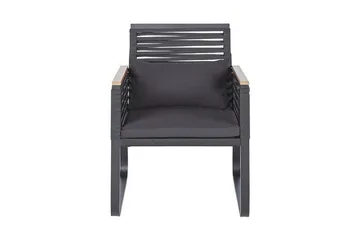 Trädgårdsset av Utebord och 4 Utestolar CANETTO - Svart - Utemöbler & utemiljö - Utegrupp - Matgrupp utomhus