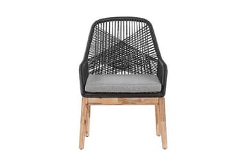 Trädgårdsset av Utebord och 4 Utestolar svart/grå OLBIA - Grå - Utemöbler & utemiljö - Utegrupp - Matgrupp utomhus