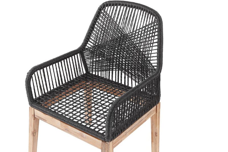 Trädgårdsset av Utebord och 4 Utestolar svart/grå OLBIA - Grå - Utemöbler & utemiljö - Utegrupp - Matgrupp utomhus