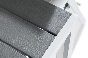 Tunis Matgrupp 205x90 + 6 Maggie Positionsstol - Vit/Grå - Utemöbler & utemiljö - Utegrupp - Matgrupp utomhus