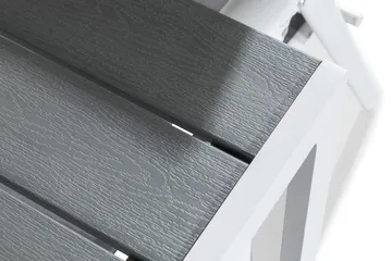 Tunis Matgrupp 205x90 + 6 Maggie Positionsstol - Vit/Grå - Utemöbler & utemiljö - Utegrupp - Matgrupp utomhus