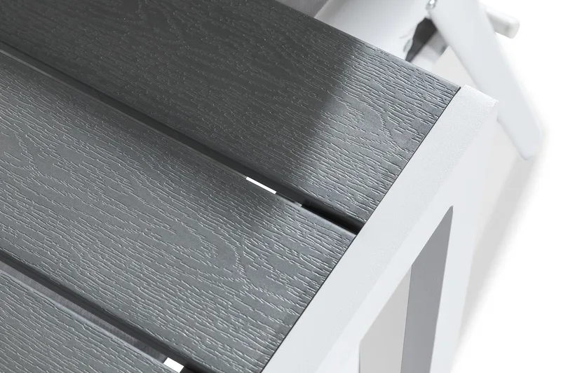 Tunis Matgrupp 205x90 + 6 Maggie Positionsstol - Vit/Grå - Utemöbler & utemiljö - Utegrupp - Matgrupp utomhus