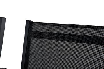 Tunis Matgrupp 205x90 cm + 6 Tunis Stapelstol - Svart/Svart - Utemöbler & utemiljö - Utegrupp - Matgrupp utomhus