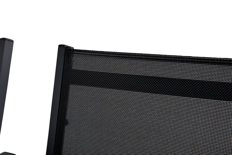 Tunis Matgrupp 205x90 cm + 6 Tunis Stapelstol - Svart/Svart - Utemöbler & utemiljö - Utegrupp - Matgrupp utomhus