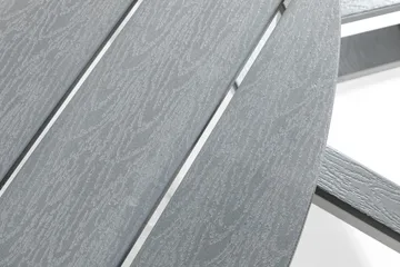 Tunis Matgrupp Utomhus 140 Rund + 6 Stapelstolar - Vit/Grå - Utemöbler & utemiljö - Utegrupp - Matgrupp utomhus