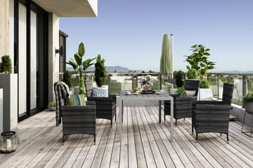 Tunis Matgrupp Utomhus 150 + 4 Thor Fåtölj - Vit/Grå - Utemöbler & utemiljö - Utegrupp - Matgrupp utomhus