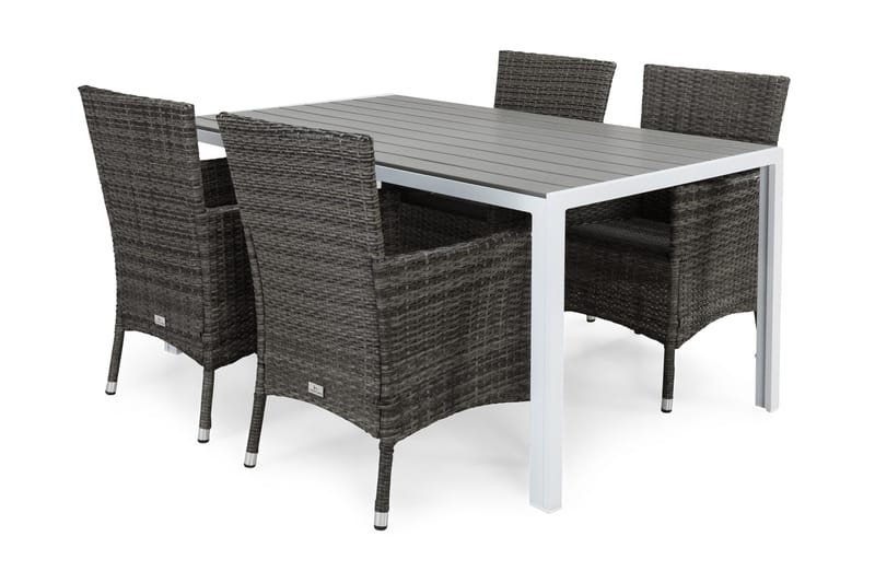 Tunis Matgrupp Utomhus 150 + 4 Thor Fåtölj - Vit/Grå - Utemöbler & utemiljö - Utegrupp - Matgrupp utomhus