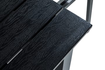 Tunis Matgrupp Utomhus 152-210x90 + 4 Stapelstolar - Svart - Utemöbler & utemiljö - Utegrupp - Matgrupp utomhus