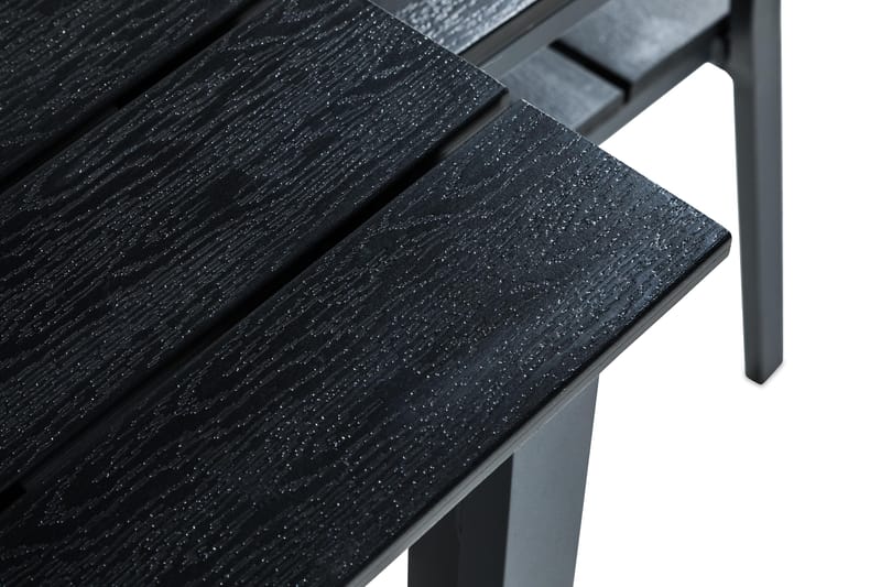 Tunis Matgrupp Utomhus 152-210x90 + 4 Stapestolar - Svart - Utemöbler & utemiljö - Utegrupp - Matgrupp utomhus